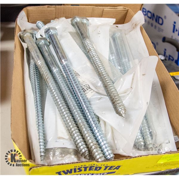 9 PACKS OF 2 ZINC HEX LAG SCREWS 3/4 INCH