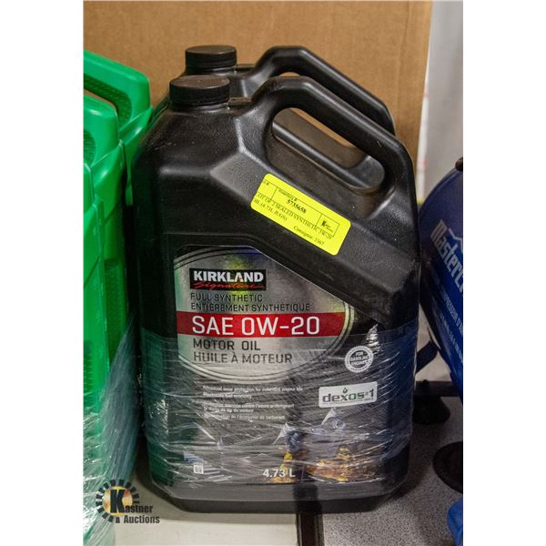 LOT OF 2 SEALED SYNTHETIC 5W-20 OIL (4.73L JUGS)