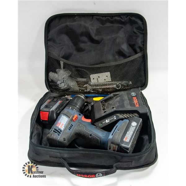 BOSCH DRILL W/CHARGER & EXTRA BATTERY