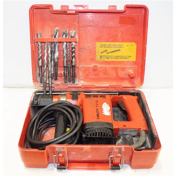 HILTI CONCRETE DRILL W/ BITS IN CASE