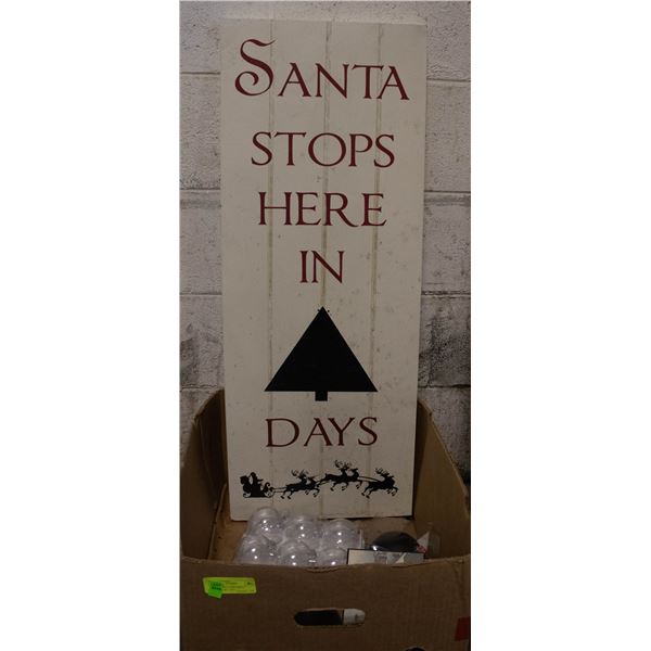 FLAT OF TALL CHRISTMAS COUNTDOWN SIGN