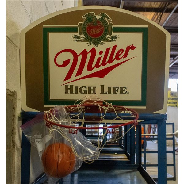 MILLER HIGH LIFE HOOP AND BALL 25" X 19"