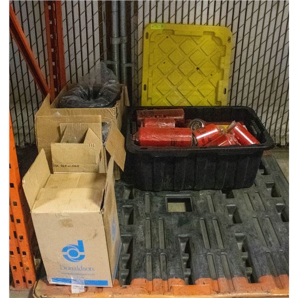 BIN OF OIL,GAS AND AIR FILTERS FOR TRACTORS AND