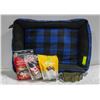 Image 1 : BLUE COMFY MED SIZE DOG BED WITH TREATS AND COLLAR