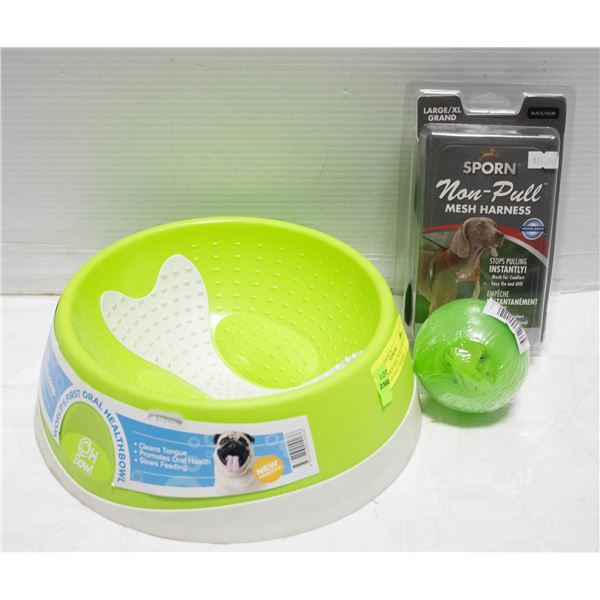 GREEN DOGS ORAL HEALTH BOWL SOLD WITH BALL AND LRG
