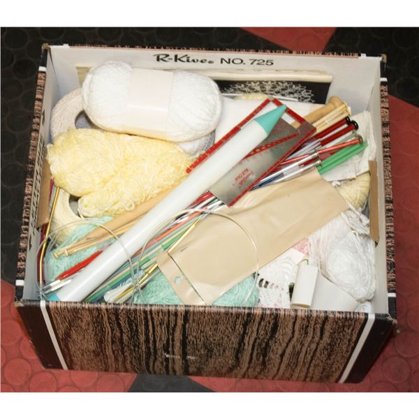 ASSORTED YARN WITH NEEDLES
