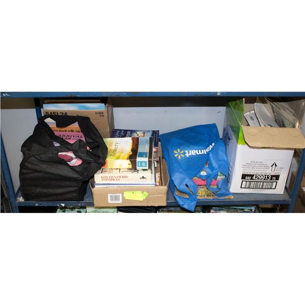 SHELF OF ASSORTED VINTAGE BOOKS INCLUDES