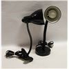 Image 1 : 2 BLACK LAMPS - ONE CLIP ON