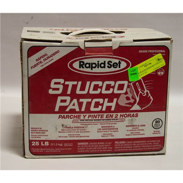 NEW SEALED RAPID SET STUCCO PATCH 25 LB