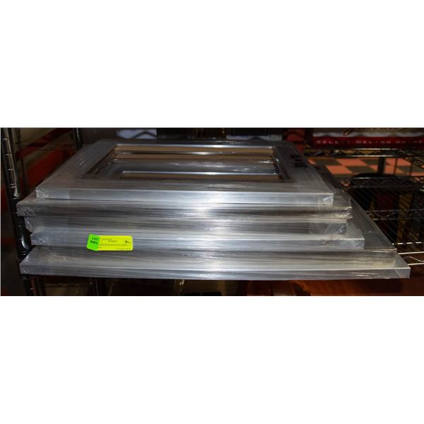 6 SILVER/WOOD FRAMES 12X16- 16X20