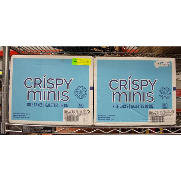 2 CASES OF CRISPY MINIS CHEDDAR FLAVOR