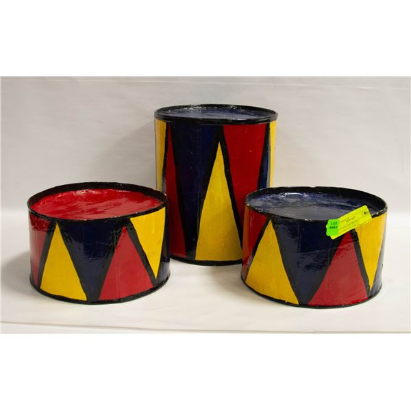3 VENTAGE DRUMS ALL TOGETHER-ESTATE
