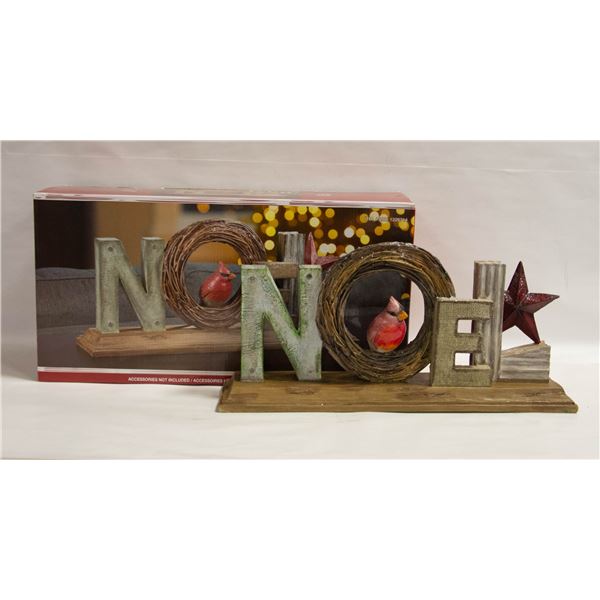 NEW NOEL PIECE 21 IN X 11 IN AND BOX