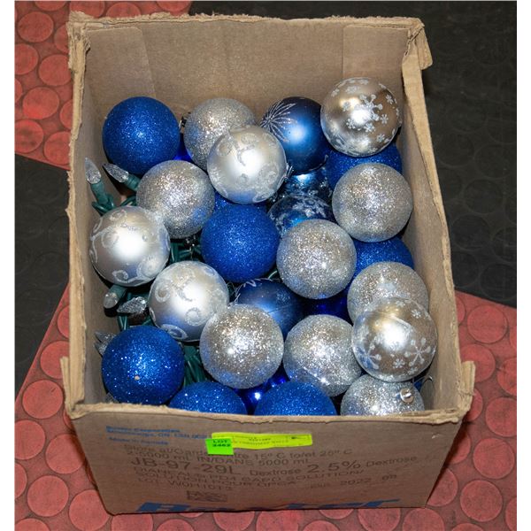 BOX  OF CHRISTMAS  BALLS