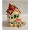 Image 1 : CHRISTMAS HOUSE 8" HIGH, 6"WIDE, 6" DEEP" WORKING