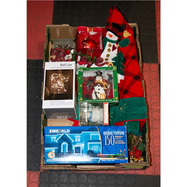 BOX WITH CHRISTMAS ITEMS INCL. OUR 1ST