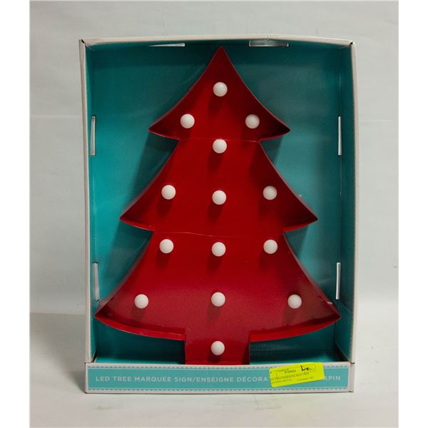 LED TREE MARQUEE RED TREE HANGING METAL