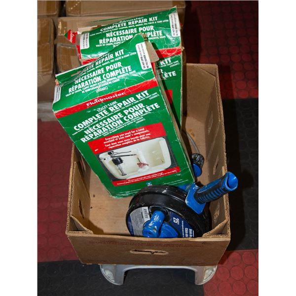 BOX WITH ROK HEAVY DUTY 25 FOOT DRAIN AUGER