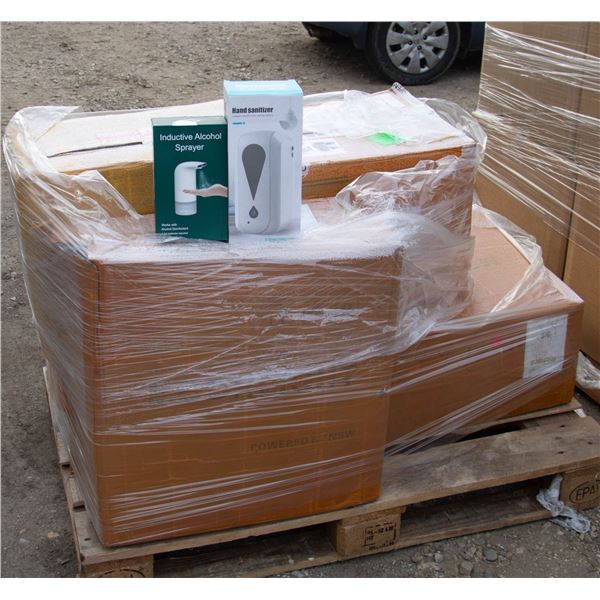 PALLET OF HAND SANITIZER DISPENSERS IN 2 STYLES