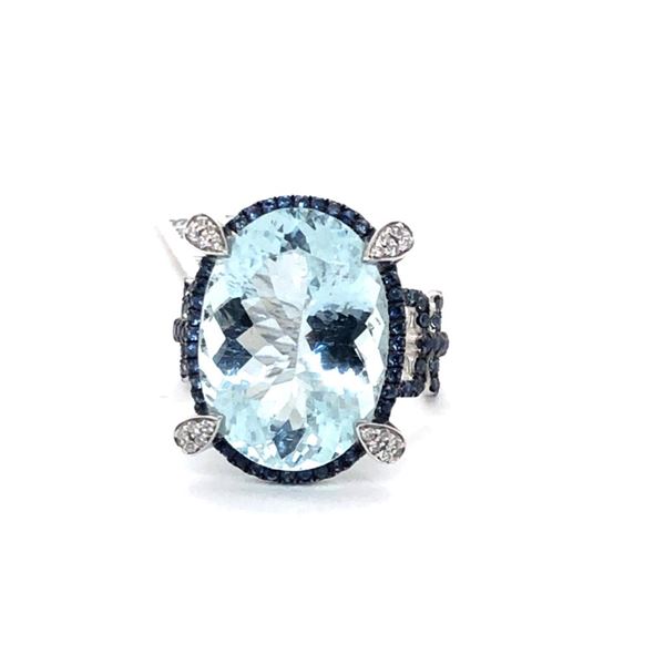 11.15ct Aquamarine 18K White Gold Ring