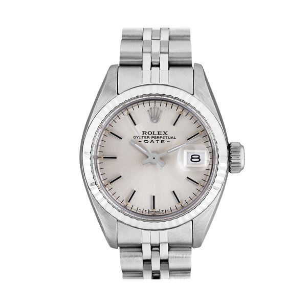 Rolex Ladies Stainless Steel Silver Index Date Watch