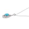 Image 2 : 1.42ct Turquoise 14 K White Gold Pendant