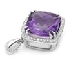 Image 2 : 11.8ct Amethyst 14 K White Gold Pendant
