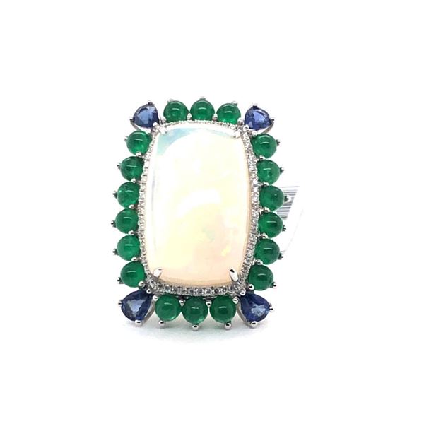 8.54ct Opal 18K White Gold Ring