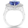 Image 2 : 3.86ct Tanzanite 14K White Gold Ring