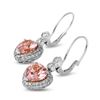 Image 2 : 2.94ct Morganite 14 K White Gold Earrings