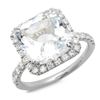 Image 1 : 5.13ct Aqua 14 K White Gold Ring