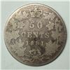 Image 1 : 1881 Queen Victoria 50 Cents  G+