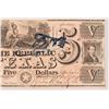 Image 29 : Set of Republic of Texas Currency Notes Lamar