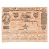 Image 1 : Republic of Texas $100 Stock Certificate Cancelled