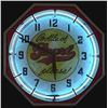 Image 2 : Pearl Beer Advertising Octagon Neon Clock