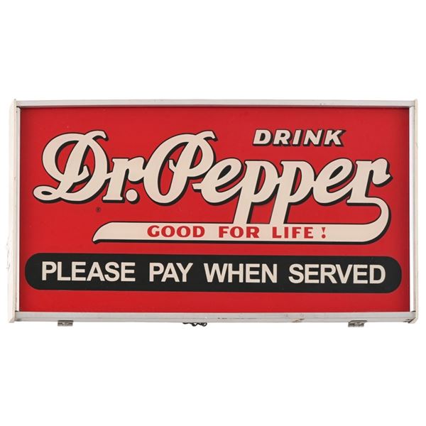 Dr. Pepper Advertising Lighted Sign