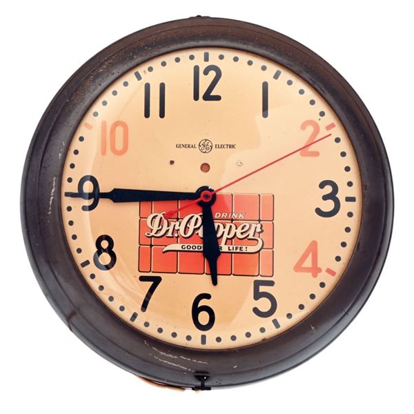 Dr. Pepper Advertising GE Round Clock