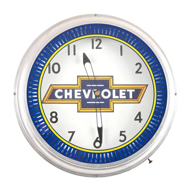 Chevrolet Neon Spinner Clock