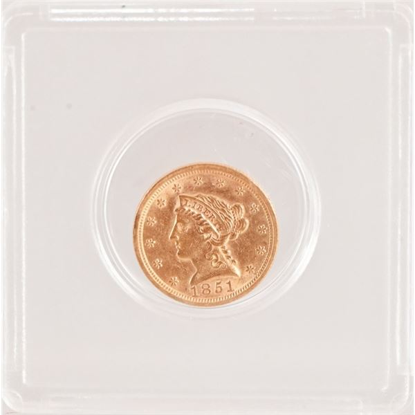 1851 Liberty Head $2.50 Gold Coin