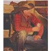 Image 2 : Rick Ticse Cowboy Oil Painting On Canvas