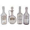 Image 2 : O.F.C. Whiskey Glass Decanter and (3) Bottles.