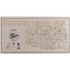 Image 2 : Large Framed Railroad Map of Oklahoma 1917