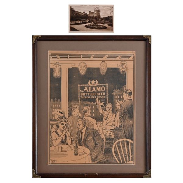 Alamo Beer 1913 San Antonio Express News Framed