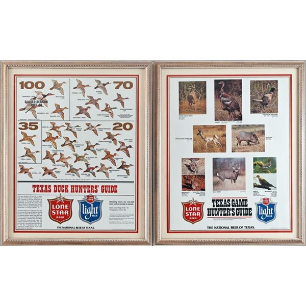 2 Lone Star Beer Hunter's Guide Framed Posters