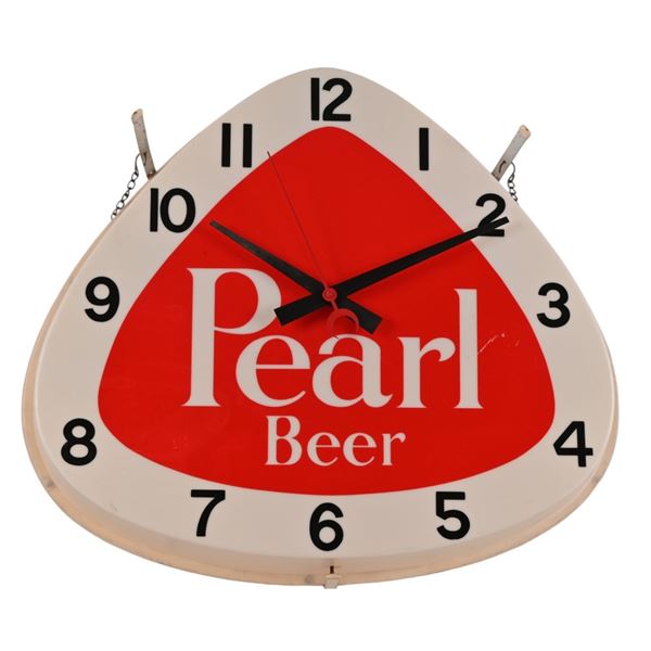 Pearl Beer Lighted Clock