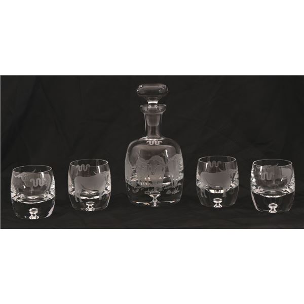 King Ranch Crystal Decanter Set