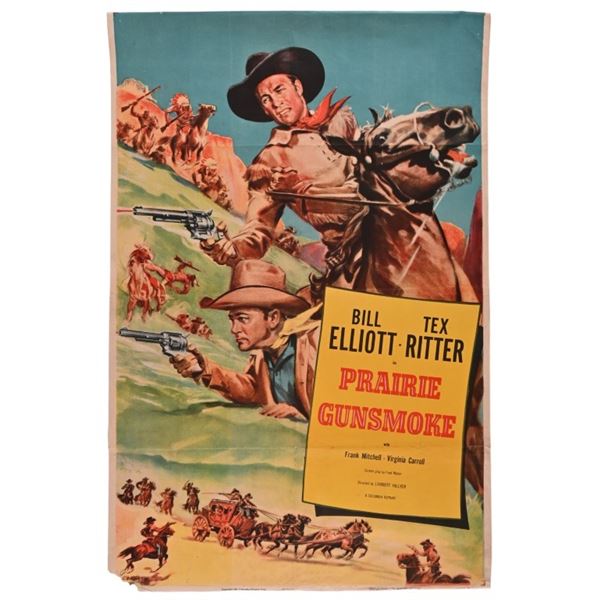 Tex Ritter "Prairie Gunsmoke" Movie Poster