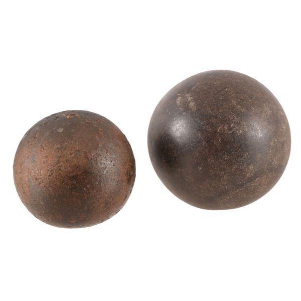 Two Parker's Crossroads Civil War Cannon Balls