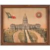 Image 1 : 1907 Texas State Capitol Souvenir Print on Linen