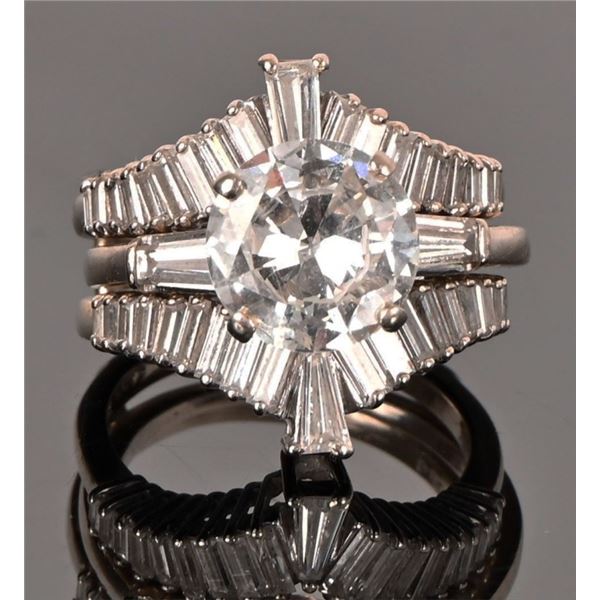 2.7 Carat Ladies 14k White Gold Diamond Ring